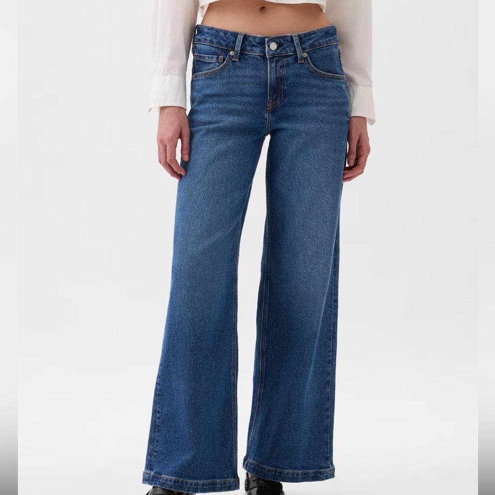 gap wide leg low rise jeans